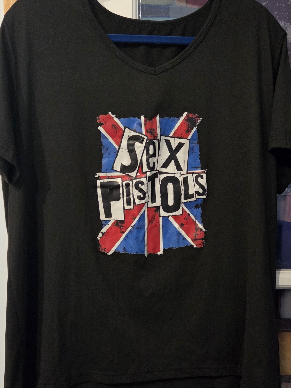 SHEIN Black Short Sleeve Tee with Sex Pistols Graphic